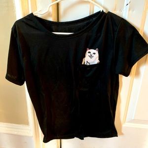 Cat pocket tshirt